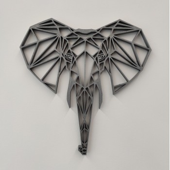 Tête d'éléphant - décoration Géométrique - face