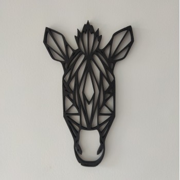 Tête de zebre- décoration Géométrique - face