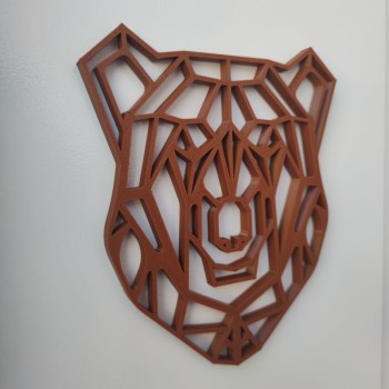 Tête d'ours - décoration Géométrique - 3/4
