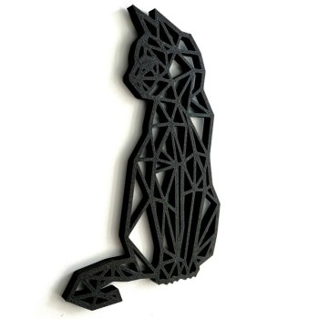 Chat - décoration Géométrique - 3/4 gauche